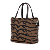 Zebra Print Canvas Handbag